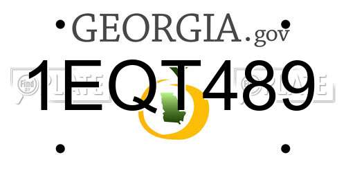 1EQT489 Georgia License Plate