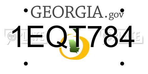 1EQT784 Georgia License Plate