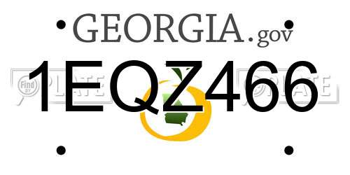 1EQZ466 Georgia License Plate