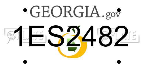 1ES2482 Georgia License Plate