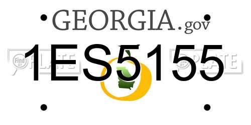 1ES5155 Georgia License Plate