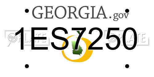 1ES7250 Georgia License Plate