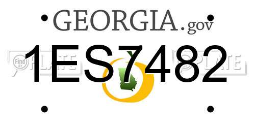 1ES7482 Georgia License Plate