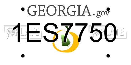 1ES7750 Georgia License Plate