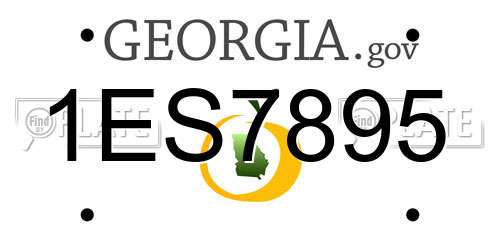 1ES7895 Georgia License Plate