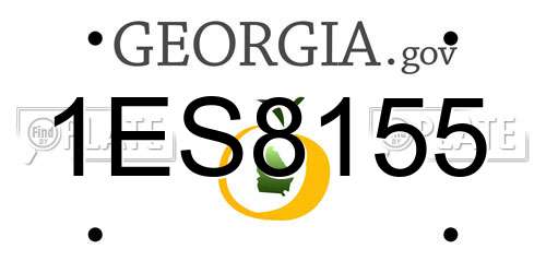1ES8155 Georgia License Plate