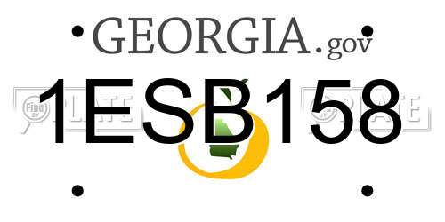 1ESB158 Georgia License Plate