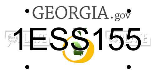 1ESS155 Georgia License Plate
