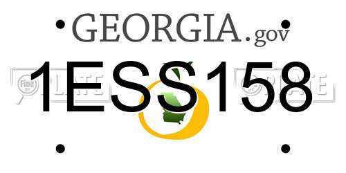 1ESS158 Georgia License Plate