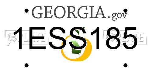 1ESS185 Georgia License Plate