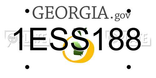 1ESS188 Georgia License Plate