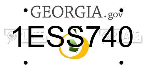 1ESS740 Georgia License Plate