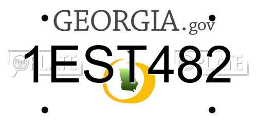 1EST482 Georgia License Plate