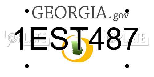 1EST487 Georgia License Plate
