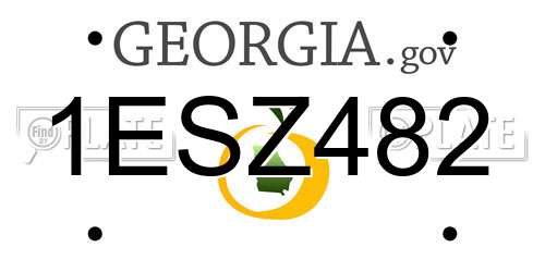 1ESZ482 Georgia License Plate