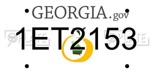 1ET2153 Georgia License Plate
