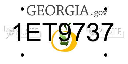 1ET9737 Georgia License Plate