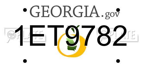 1ET9782 Georgia License Plate