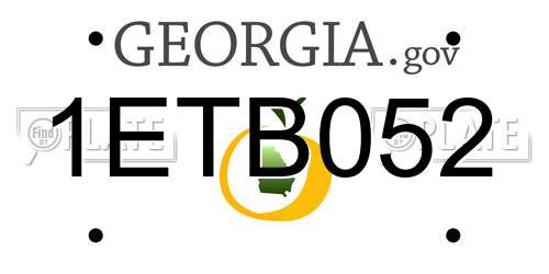 1ETB052 Georgia License Plate