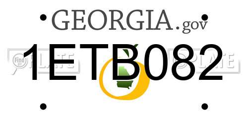 1ETB082 Georgia License Plate