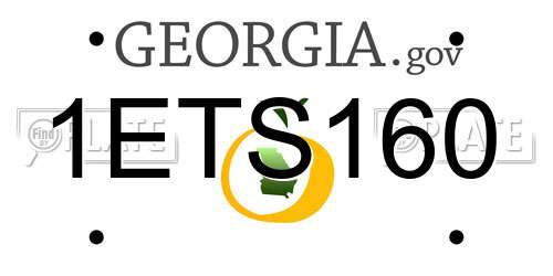 1ETS160 Georgia License Plate