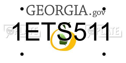 1ETS511 Georgia License Plate