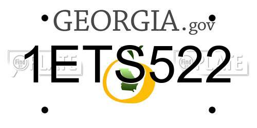 1ETS522 Georgia License Plate