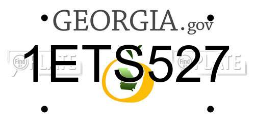 1ETS527 Georgia License Plate