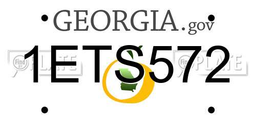 1ETS572 Georgia License Plate