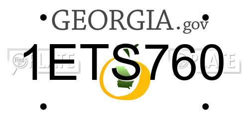1ETS760 Georgia License Plate