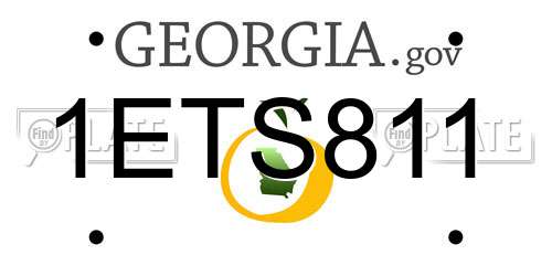 1ETS811 Georgia License Plate