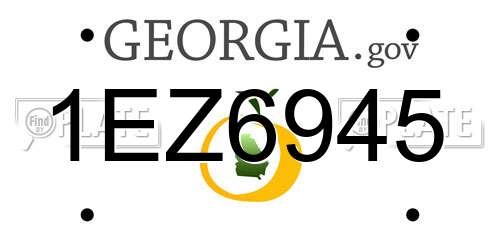 1EZ6945 Georgia License Plate