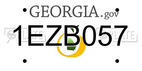 1EZB057 Georgia License Plate