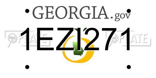 1EZI271 Georgia License Plate