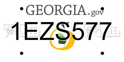 1EZS577 Georgia License Plate