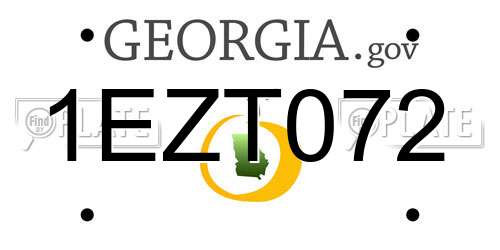 1EZT072 Georgia License Plate
