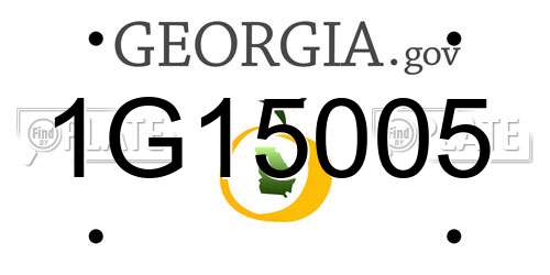 1G15005 Georgia License Plate