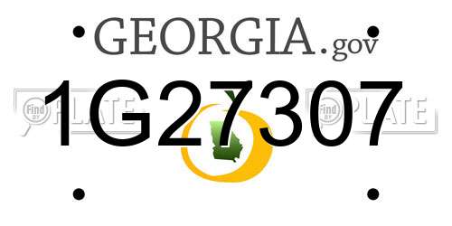 1G27307 Georgia License Plate