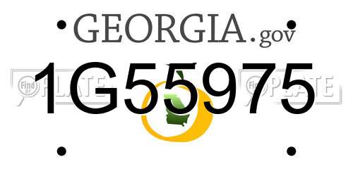 1G55975 Georgia License Plate
