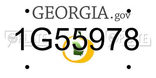 1G55978 Georgia License Plate