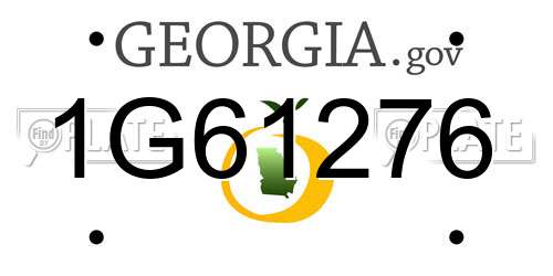 1G61276 Georgia License Plate