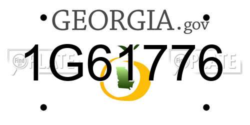 1G61776 Georgia License Plate