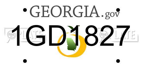 1GD1827 Georgia License Plate
