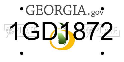 1GD1872 Georgia License Plate