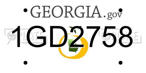 1GD2758 Georgia License Plate