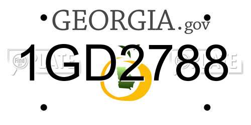 1GD2788 Georgia License Plate