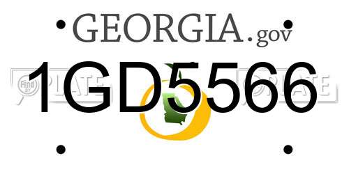 1GD5566 Georgia License Plate