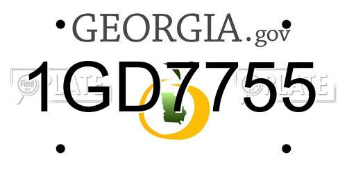 1GD7755 Georgia License Plate