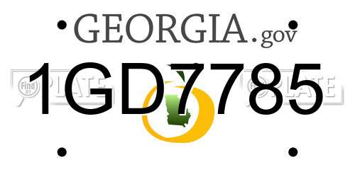 1GD7785 Georgia License Plate