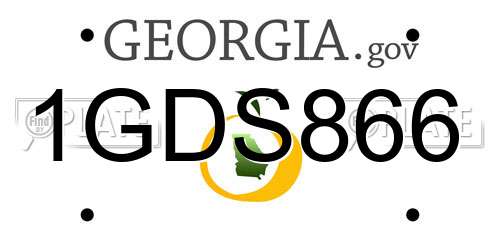 1GDS866 Georgia License Plate